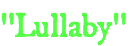 "Lullaby"